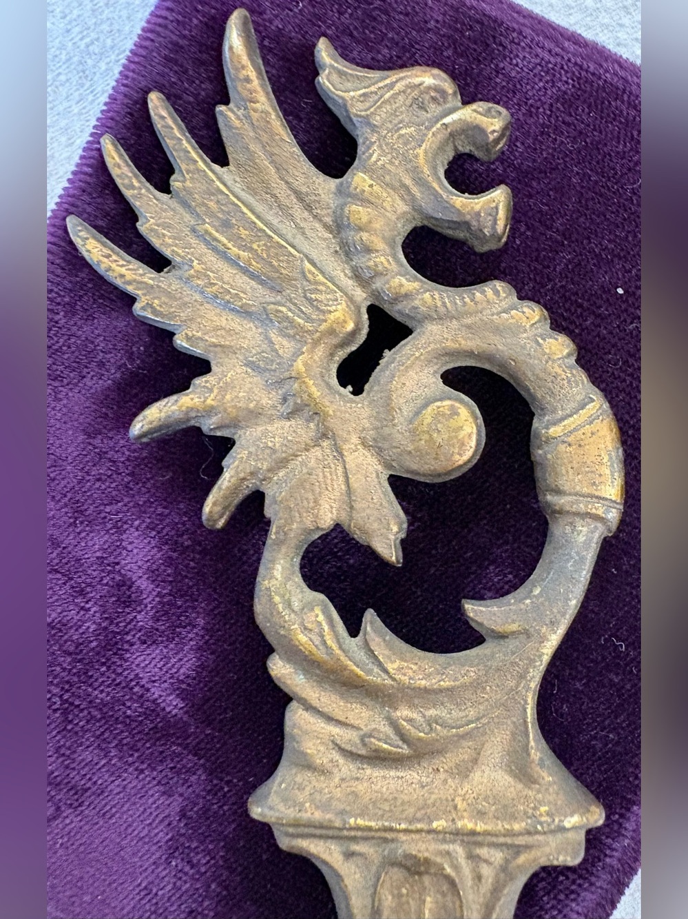 Vintage Griffin Lamp Finial